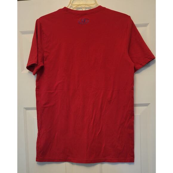 Under Armour Red HeatGear Loose Fit T-Shirt YXL Lightweight Activewear For Youth - Picture 2 of 8
